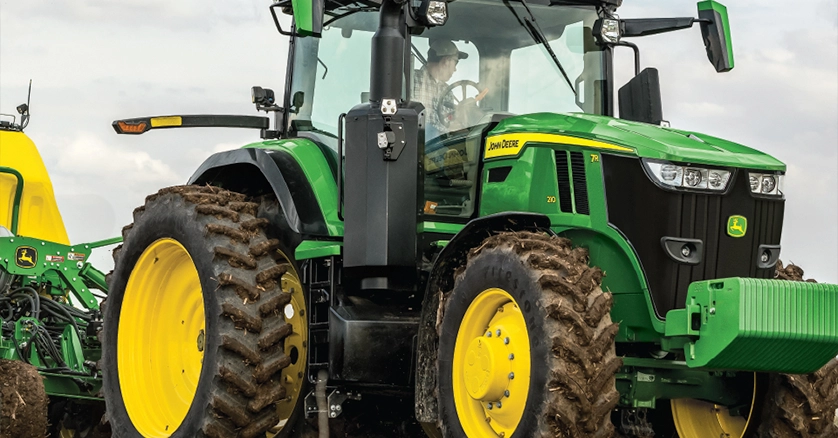 John Deere Tractor in field